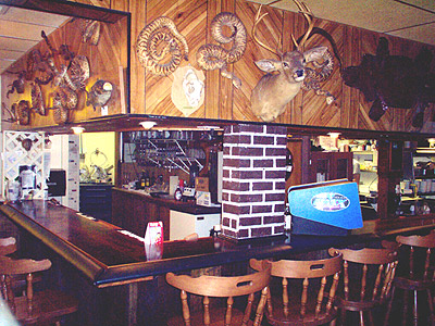 The interior of Linger Lodge